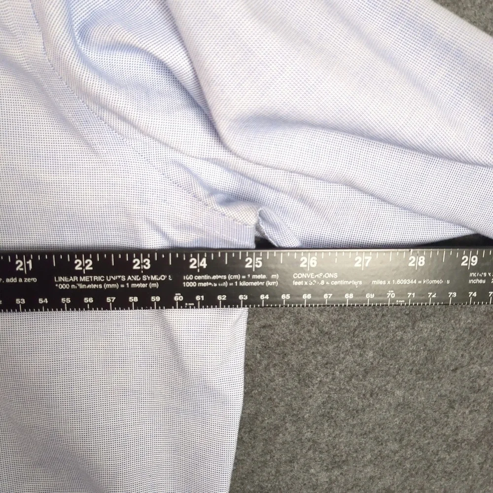 Banana Republic Mens XL Non-Iron Standard Fit Blue Micro Check Button Down Shirt